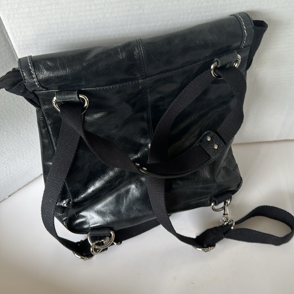 The Sak Ventura Leather Convertible Backpack Messenger Black - Picture 4 of 5